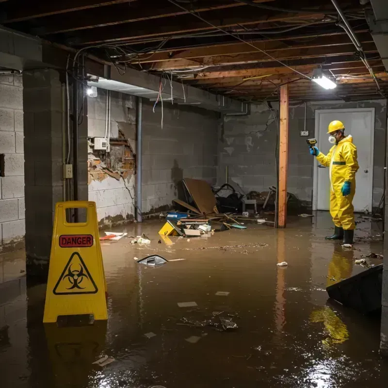 Flooded Basement Electrical Hazard in Menifee County, KY Property